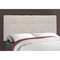 Homeroots 45.75 in. Beige & Black Solid Wood, MDF, Foam & Linen Full Size Bed 333287 - alternate 2
